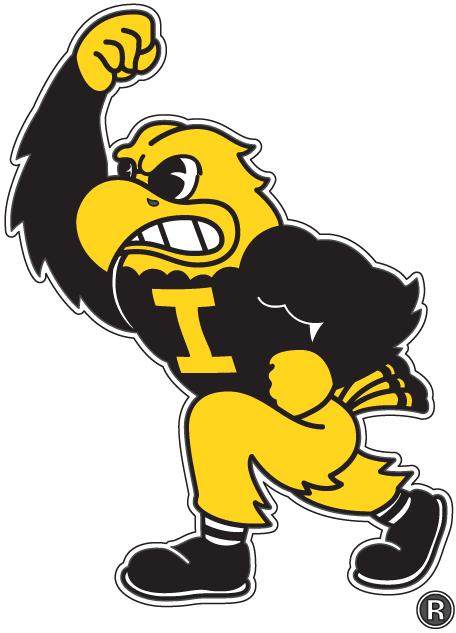 Iowa Hawkeyes 2002-Pres Mascot Logo iron on heat transfers...